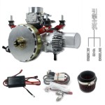 Nuovo motore DLE128HD 7.4kw doppio cilindro due tempi raffreddato ad acqua generatore di elettricità ibrido benzina elettrico aereo UAV